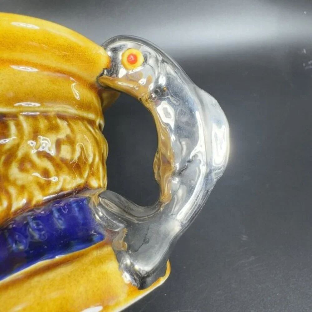 Vintage Lord Nelson‎ Pottery Fisherman Silver Fish Handle Toby Mug Cup England
